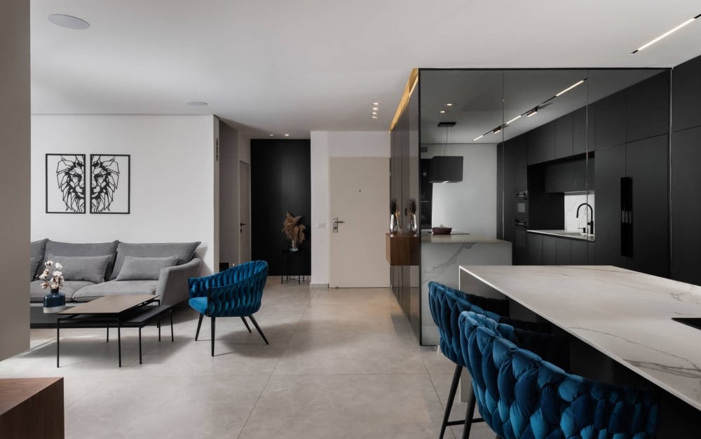 מטבח מרווח ומכפיל גודל